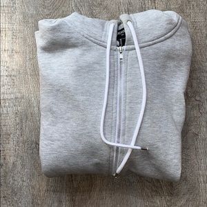 Grey Zip Up Sweater Forever 21 Men